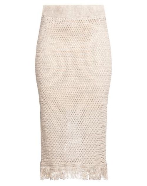 Woman Midi skirt Beige Size 2 Linen, Cotton