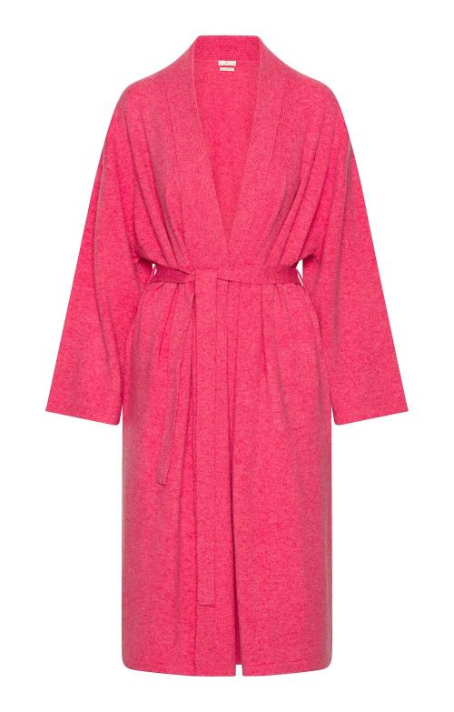 Ladies Pure Cashmere Dressing Gown - Old Rose