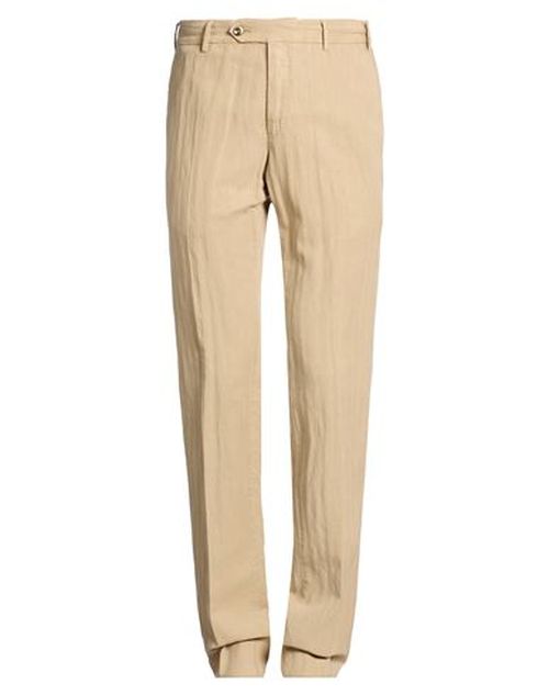 Man Pants Beige Size 36 Lyocell, Linen, Cotton