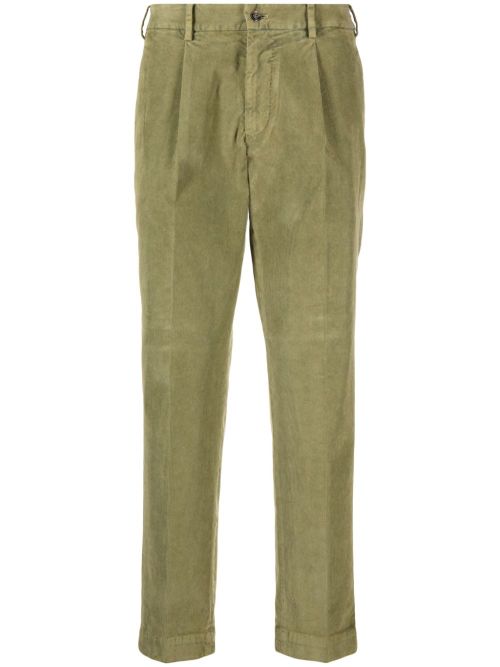 Corduroy tapered trousers - Green