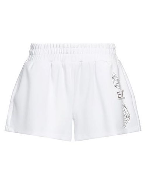 Ea7 Woman Shorts & Bermuda Shorts White Size S Polyester, Modal, Elastane