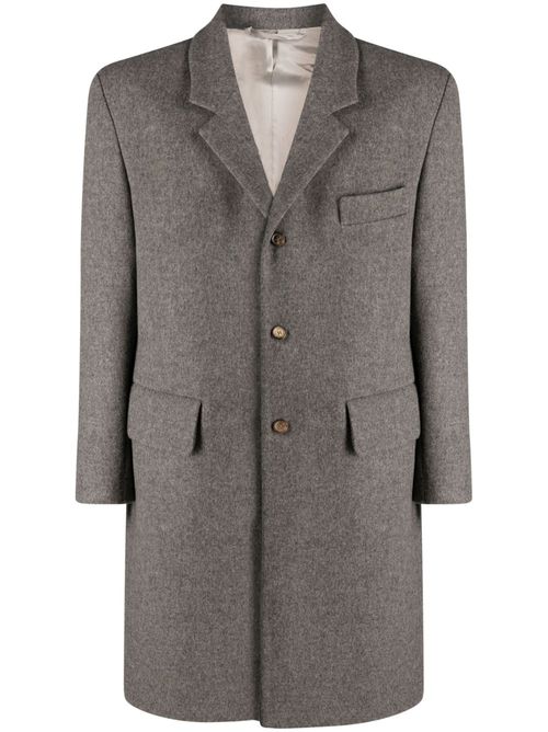 Single-breasted wool coat - Grey