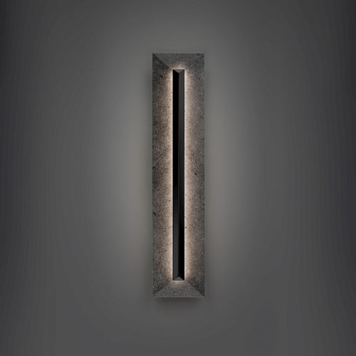 Basalt Stone Black LED Outdoor Wall Sconce from the Bell Tower Collection