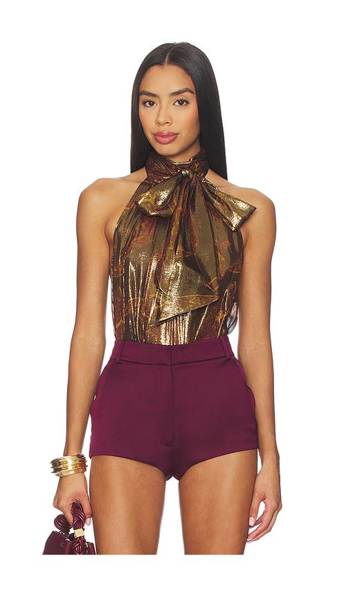 Retrofete Mazzie Top in Metallic Bronze. - S also in