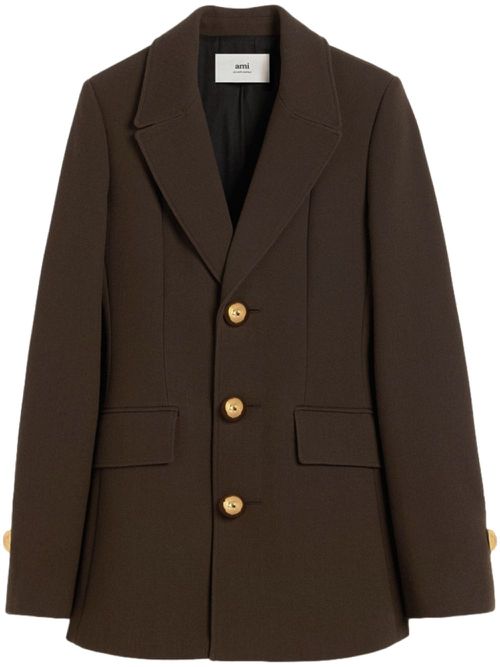 Fitted buttoned jacket - Brown
