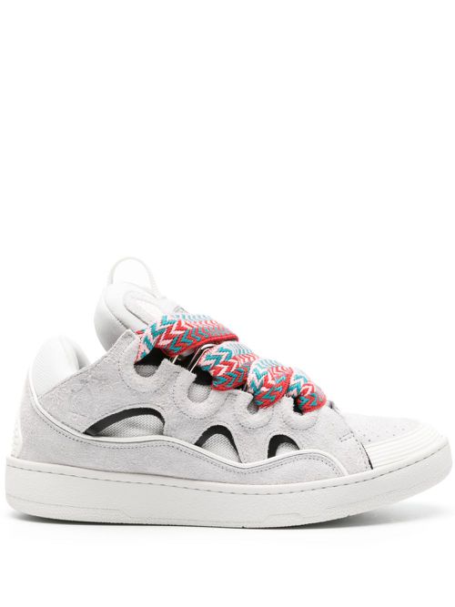 Curb panelled suede sneakers - Grey