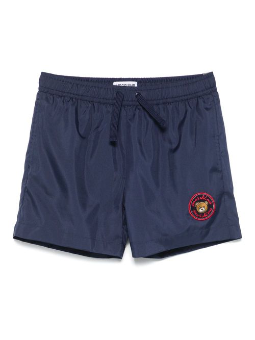 Logo-appliqué swim shorts - Blue