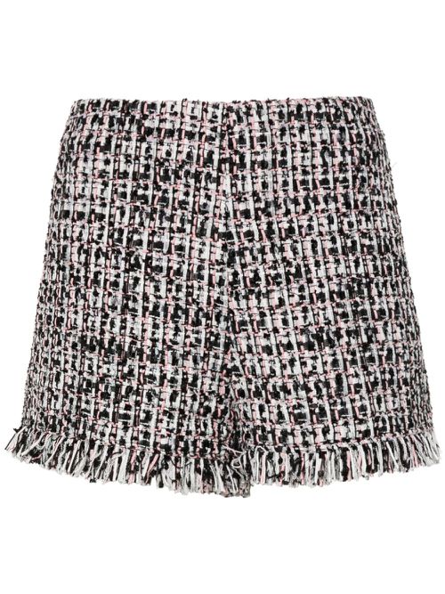 Tweed fringed shorts - Black