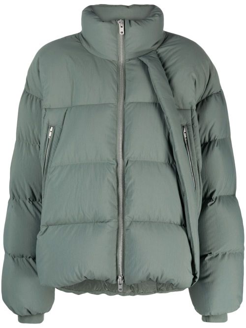 X asymmetric puffer jacket - Green