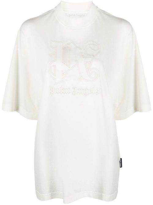 Logo-print T-shirt - Neutrals