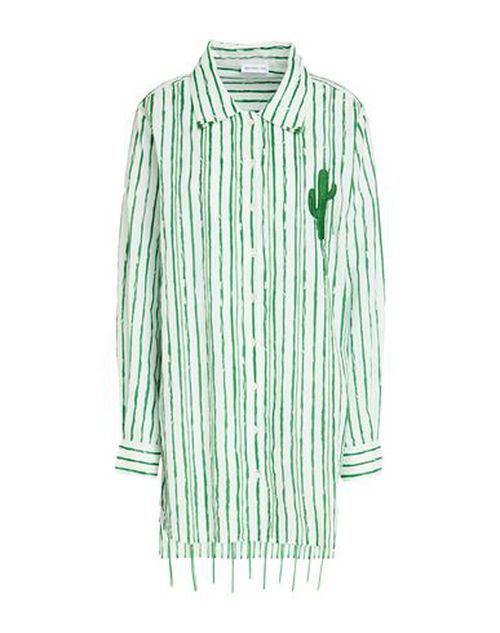 Woman Mini dress Green Size 1 Cotton