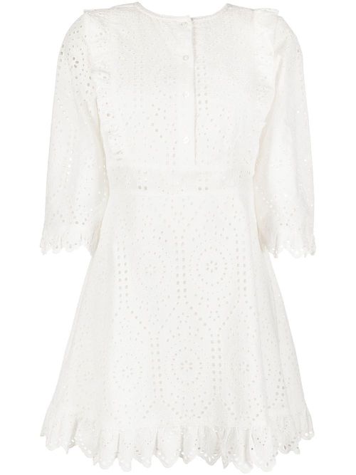 Broderie anglaise shirt dress - White