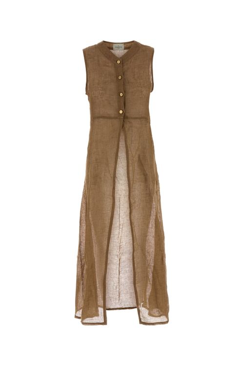 LE KASHA Biscuit linen Biba cardigan