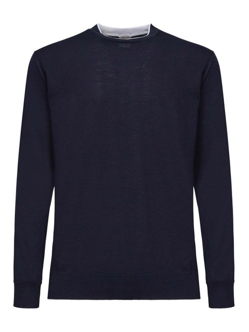 Wool And Silk Crew Neck Sweater