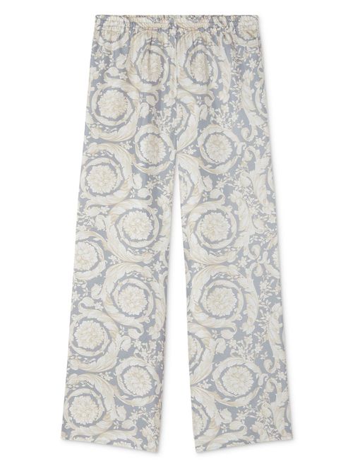 Barocco silk track pants - Grey