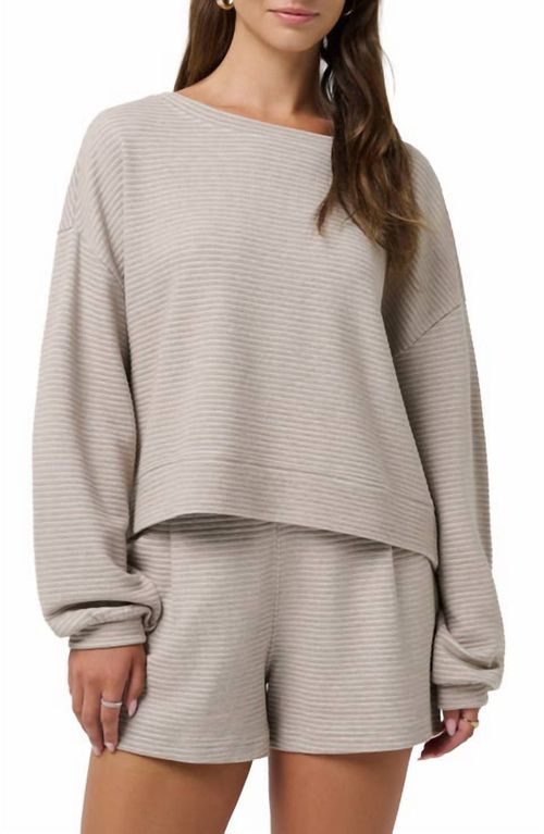 Yacht Me Pullover In Heather Island Fossil