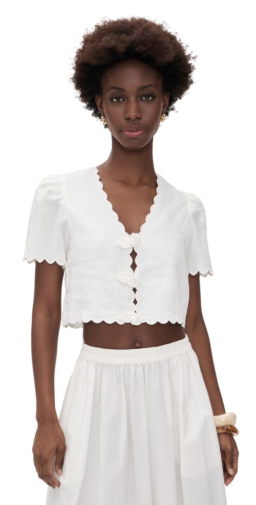 Roses Top Off-White