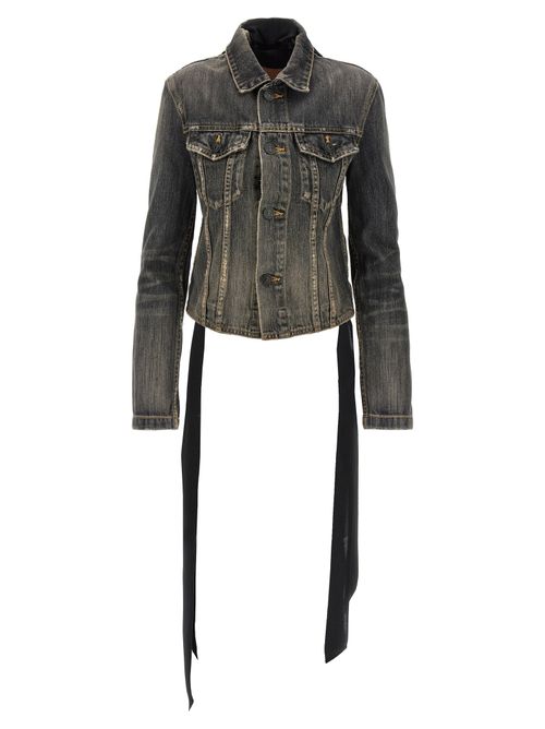 Lace Up Denim Jacket