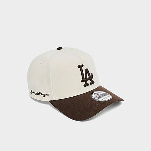 Los Angeles Dodgers MLB Walnut 9FORTY A-Frame Snapback Hat in Chrome/Walnut