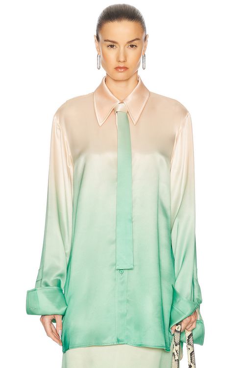 Jil Sander Tie Shirt in Peony - Blush,Mint.  40 also in