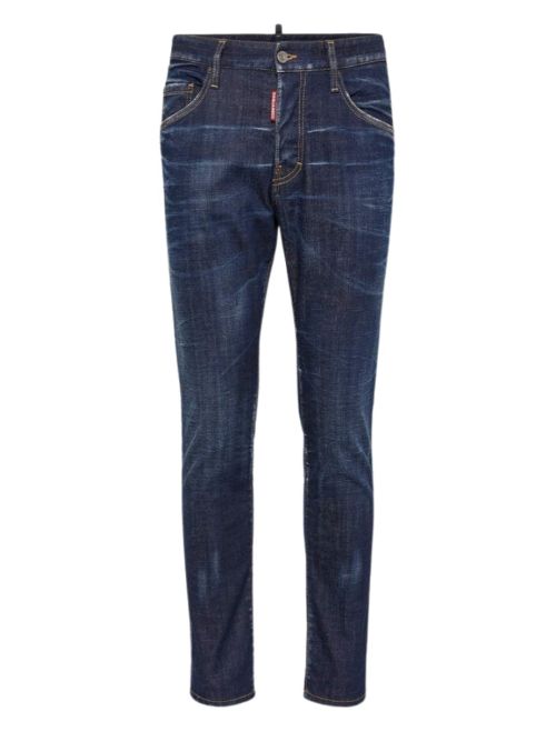 Dsquared2 Dark Clean Wash Skater Navy Blue Jeans - Navy / W