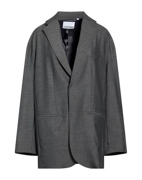 Woman Blazer Charcoal Size 1 Polyester, Viscose, Elastane