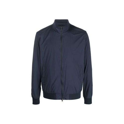 Polyester Bomber Jacket — Navy