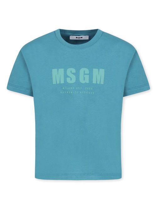 Logo-print cotton t-shirt - Blue
