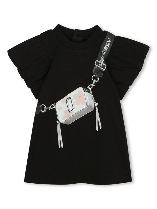 Snapshot-print dress - Black