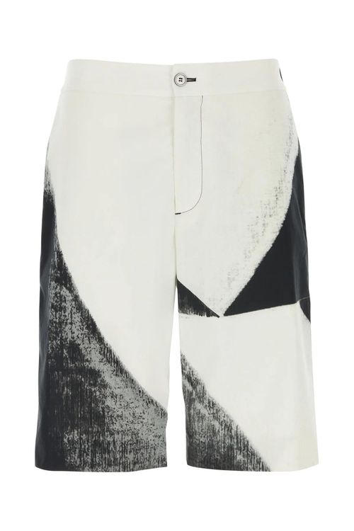 Printed Cotton Bermuda Shorts