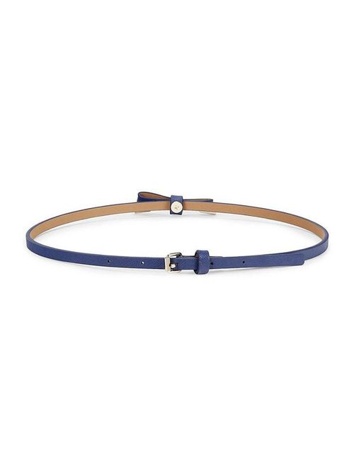 Shoestring Bow Leather Belt - Outerspace