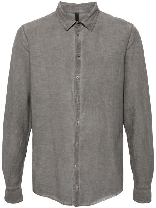Classic-collar buttoned shirt - Grey
