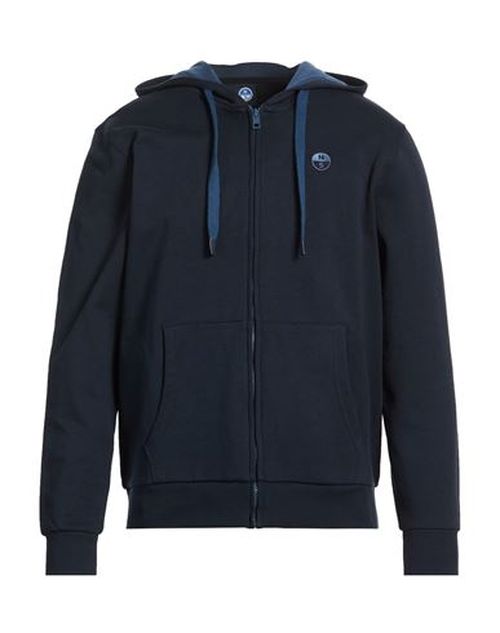 Man Sweatshirt Navy Size 3XL Cotton