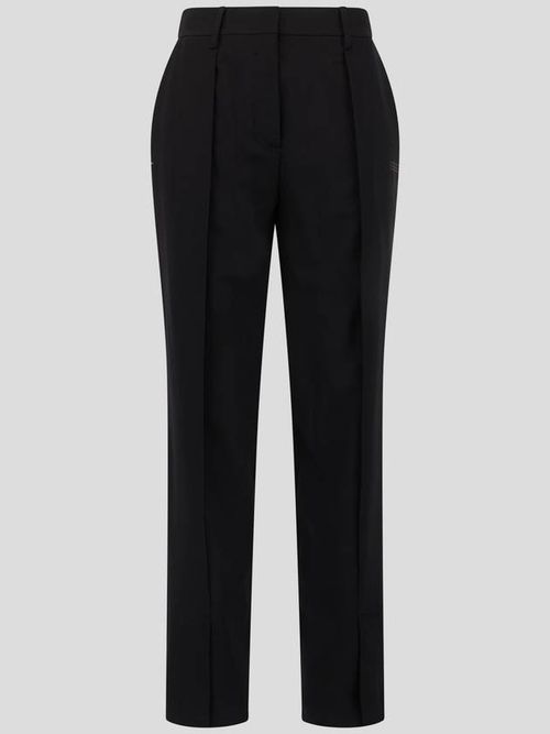 Logo-print tailored trousers - Black