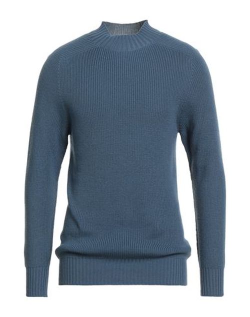 Man Turtleneck Slate blue Size 40 Virgin Wool
