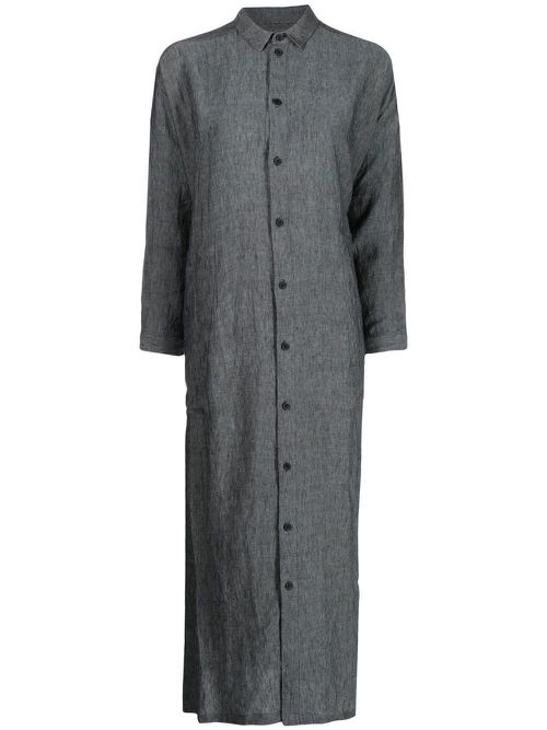 Linen shirt dress - Grey