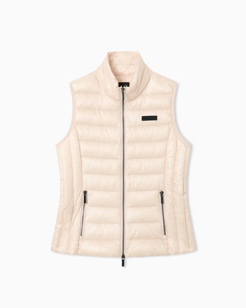Slim-fit down vest in lightweight nylon
