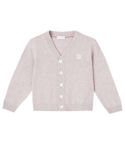 Embroidered cashmere cardigan