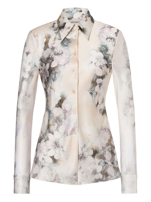 Floral-print shirt - Neutrals