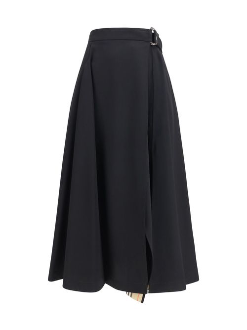 Check Skirt — Black
