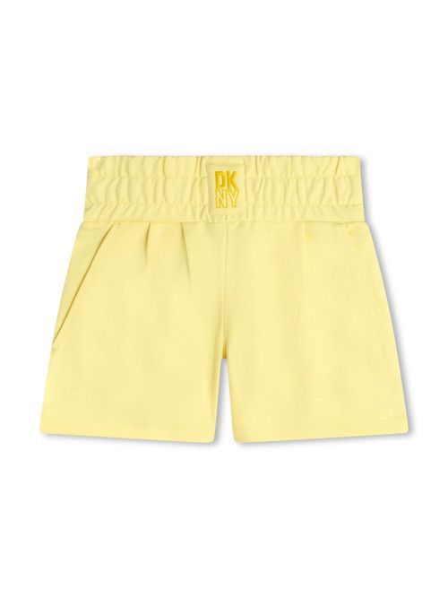 Logo-print cotton shorts - Yellow