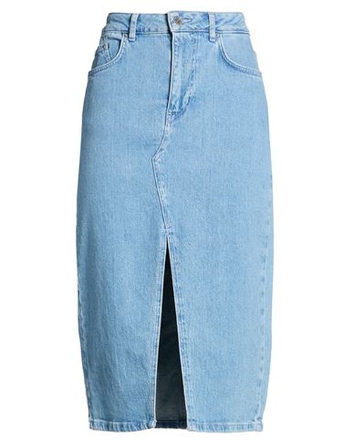 Woman Denim skirt Blue Size 27 Cotton, Recycled cotton, Elastane