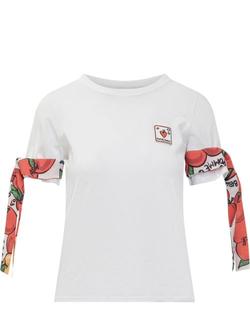 White Printed Crew Neck T-Shirt