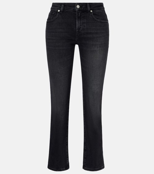 Calie Straight cropped mid-rise straight jeans