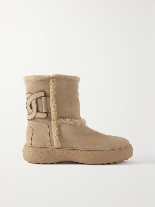 Winter Gommini Shearling Ankle Boots - Neutrals