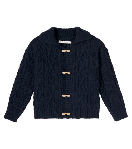 Maria cable-knit wool-blend cardigan