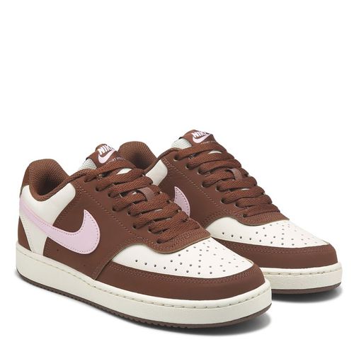 Women's Court Vision Low Sneakers (Pearl/Brown/Pink)