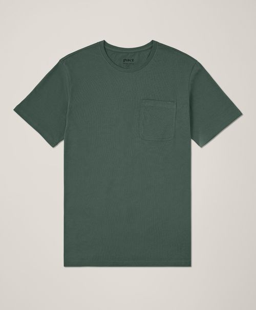 Men's Pine Green Softspun Essential Pocket Crew Tee