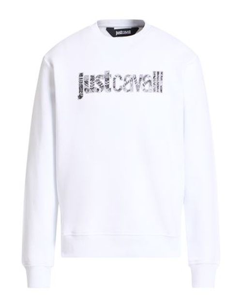 Man Sweatshirt White Size S Cotton, Elastane
