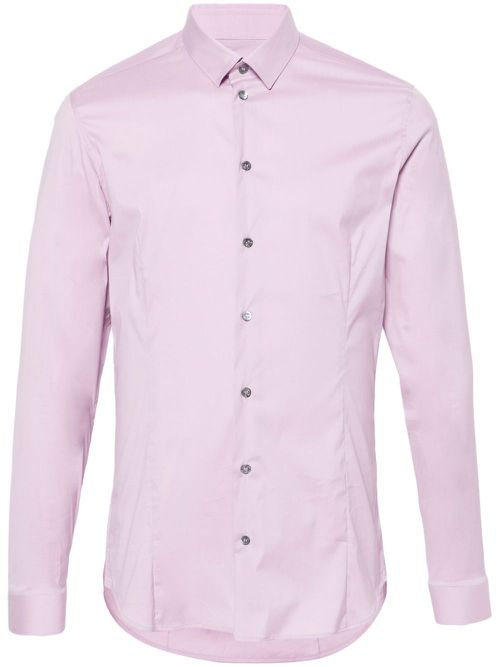 Poplin cotton-blend shirt - Purple